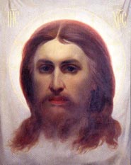 "Christ not created by hand" painted by Sorokin